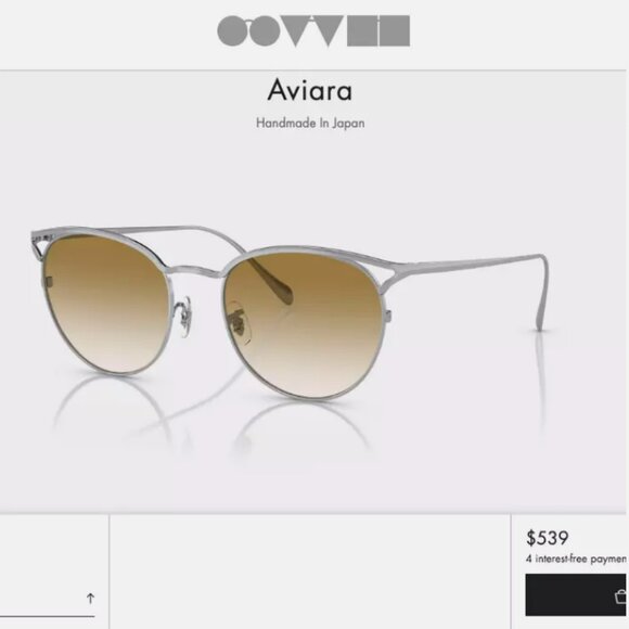 OLIVER PEOPLES AVIARA 52mm Optical in Bro Honey Gradient MSRP$539 CHIC &TIMELESS main image 2
